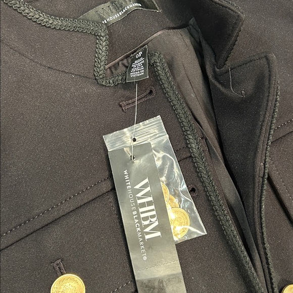 White House Black Market Ponte Button Detail Jacket - Picture 4 of 4